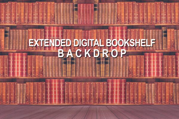 Extended Digital Bookshelf Backdrop (Design A) 1